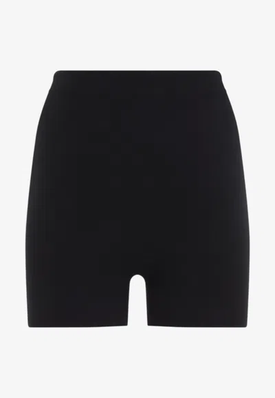 Wolford Seamless Form Mini Shorts In Black