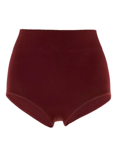Wolford Seamless High-waist Shorts In Red
