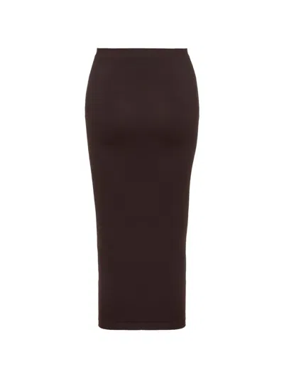 Wolford Seamless Midi Skirt In Brown