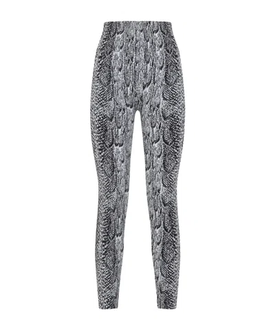 WOLFORD SNAKESKIN-PRINT LEGGINGS