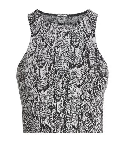WOLFORD SEAMLESS PYTHON-PRINT CROP TOP