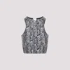 Wolford Seamless Python-print Crop Top In Multi