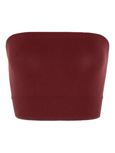 Wolford Seamless Strapless Bandeau Top In Red