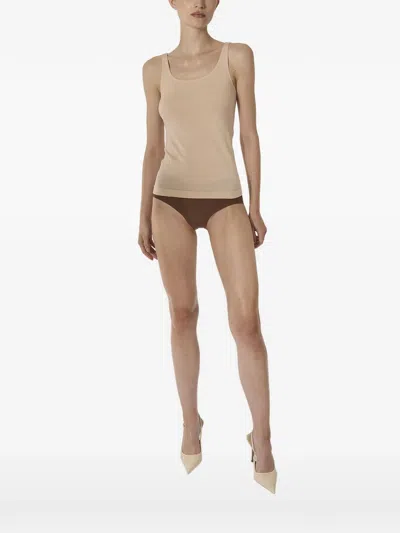 Wolford Seamless Virgin-wool Top In Neutral