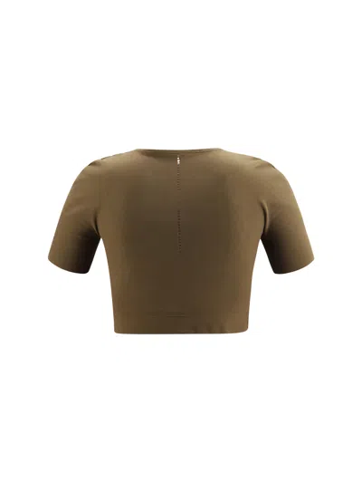 Wolford Seamless Warp-knit Fitted T-shirt In Green