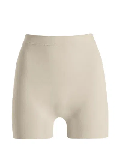 Wolford Seamless Warp-knit Shorts In Neutral