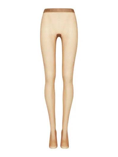 Wolford Semi-transparent Tights In Neutral