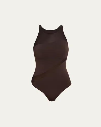 Wolford Shade Sleeveless String Bodysuit In Black