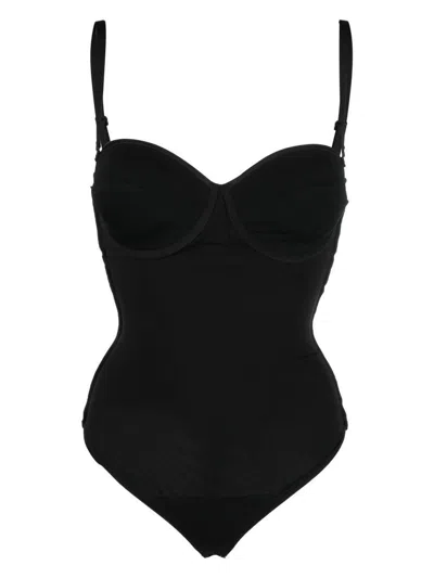 Wolford Shaping String Bodysuit In Black