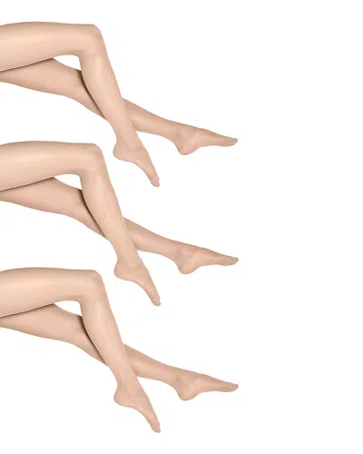 Wolford Sheer 15 Tights, Set Of Three In Neutral