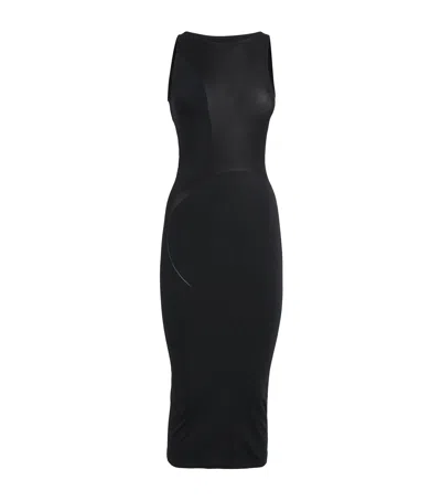 Wolford Sheer Bodycon Midi Dress In Black