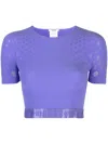 Wolford Dots Illusion Net Crop Top In 紫色