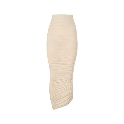 Wolford Sheer Drape Skirt In Brown