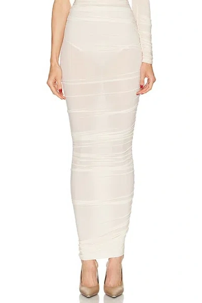 Wolford Sheer Drape Skirt In White