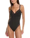 Wolford Sheer Opaque Bodysuit In Black