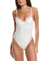 Wolford Sheer Opaque Bodysuit In White