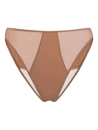 Wolford Sheer Opaque Briefs In Neutral