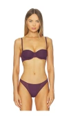 Wolford Sheer Opaque Convertible Bandeau In Purple