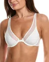 Wolford Sheer Opaque Front Close Plunge Bra In White