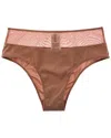 Wolford Sheer Opaque Hiphugger In Brown