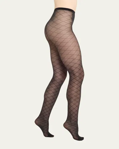 Wolford Sheer Pattern Tights, 30 Denier