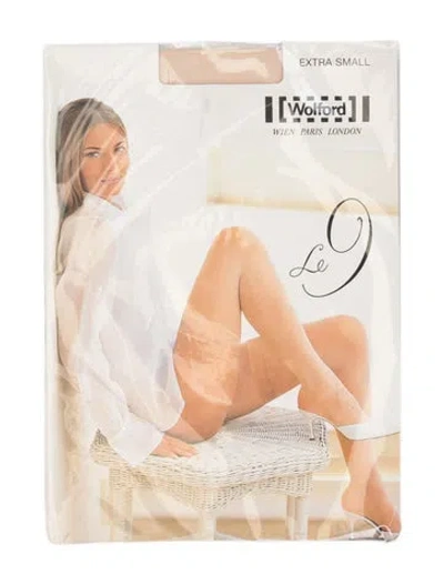 Pre-owned Wolford Sheer Stay Up Thighs  W/tags In Neutral