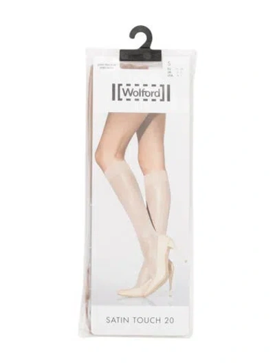 Pre-owned Wolford Sheer Tights. In Silver