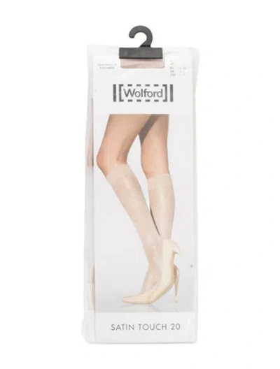 Pre-owned Wolford Sheer Tights. In Silver