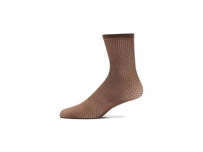 Wolford Shimmer Effect Socks Women's Crew Cut Socks Shoes Saba/gold: One Size In Brown