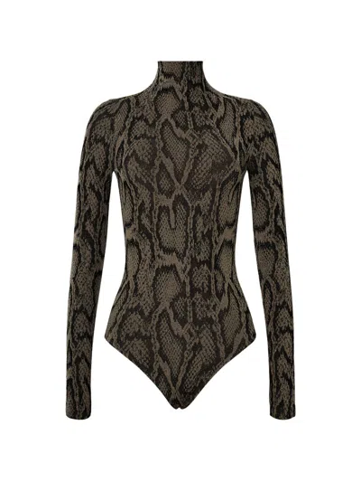 WOLFORD WOLFORD SHIMMERING PYTHON BODYSUIT