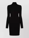 Wolford Viscose Rib Dress Woman Mini Dress Black Size L Viscose, Polyester In Black