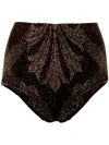 Wolford Short Shorts With Lurex Jacquard Effect In Black