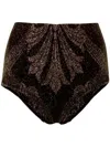 Wolford Short Shorts With Lurex Jacquard Effect In Black