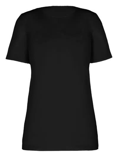 Wolford Simple Round Neck Short Sleeves Top In Black