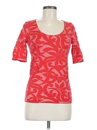 Pre-owned Wolford Short Sleeve Top Red Scoop Neck Tops