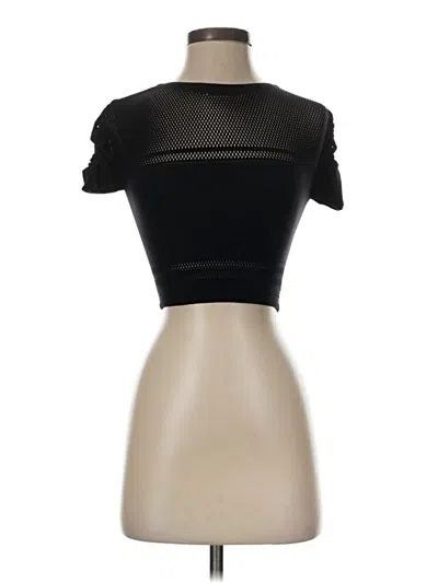 Pre-owned Wolford Short Sleeve Turtleneck In Black
