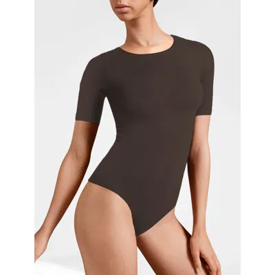 Wolford Shortsleeve String Body In Brown