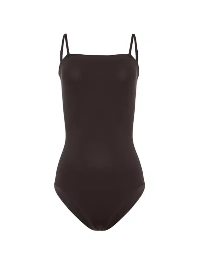 Wolford Skin Contour Bodysuit In Brown