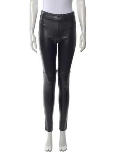 Pre-owned Wolford Skinny Leg Pants In Black