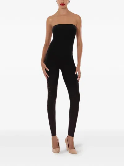 Wolford Slash Cut-out Jumpsuit In Black