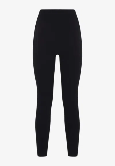 Wolford Slash Elastic-waist Leggings In Black