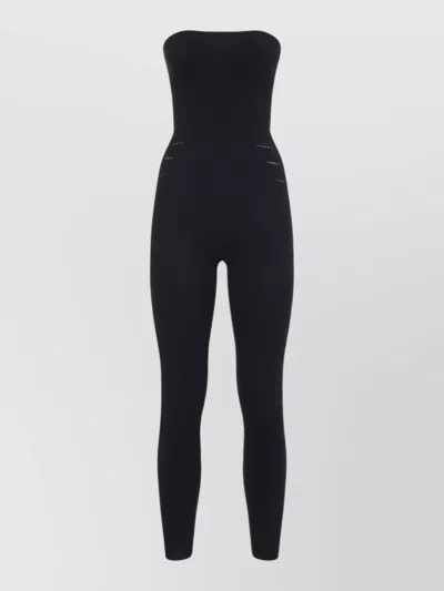 Wolford Slash Strapless Seamless Ribbed Knit Jumpsuit