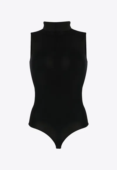 Wolford Sleeveless High-neck Bodysuit In Black