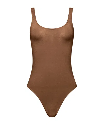 Wolford Sleeveless Jumpsuit In Brown
