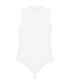 Wolford High Neck Sleeveless Jersey Bodysuit In White