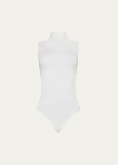 WOLFORD SLEEVELESS MOCK-NECK STRING BODYSUIT