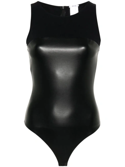 Wolford Sleeveless Paneled Bodysuit In Black