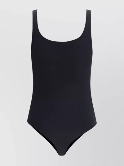 Wolford Sleeveless Stretch Body With Rounded Neckline In Black