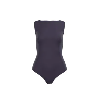 Wolford Circular-knit Sleeveless Bodysuit In Blue