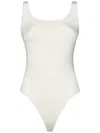 Wolford Slim Fit Butter-colored Knit Top In White